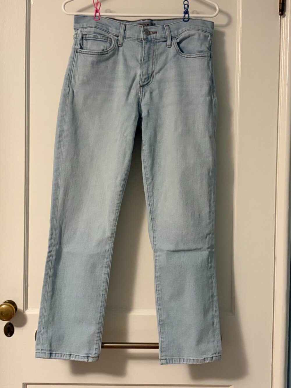 Joe's mid rise Mary Kate jeans cigarette tapered leg light wash size 28 cropped